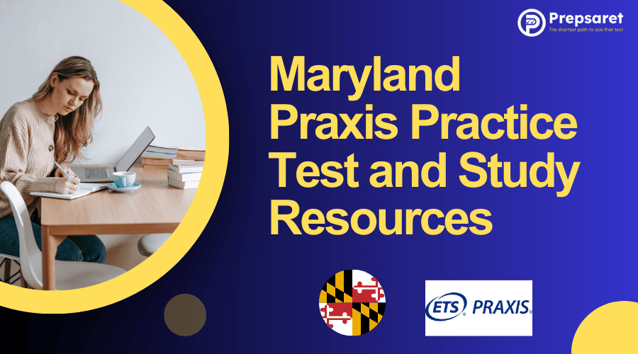 A person studying for the Praxis exams using various resources