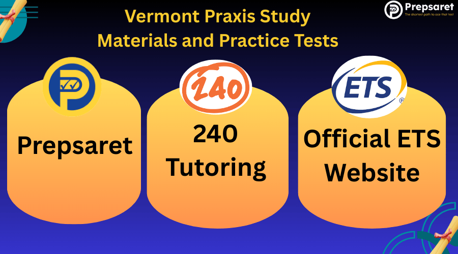 The Prepsaret, 240 tutoring, and ETS logos