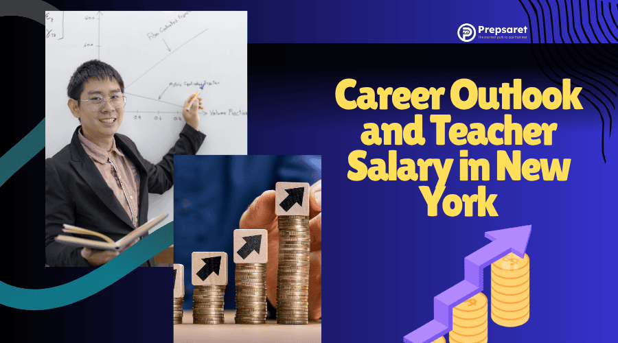 A overview showing average salaries for math teachers across New York, detailing pay differences by experience, education level, and location.
