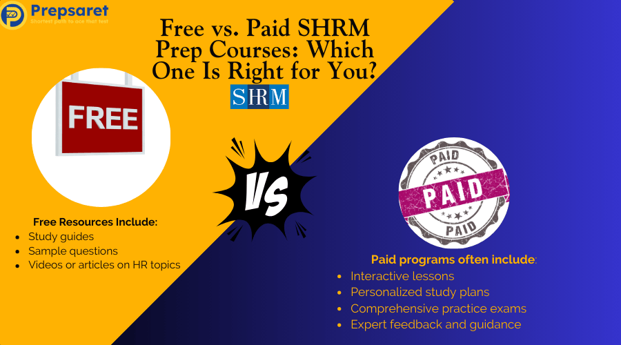 Key differences between Free vs. Paid SHRM Prep Courses