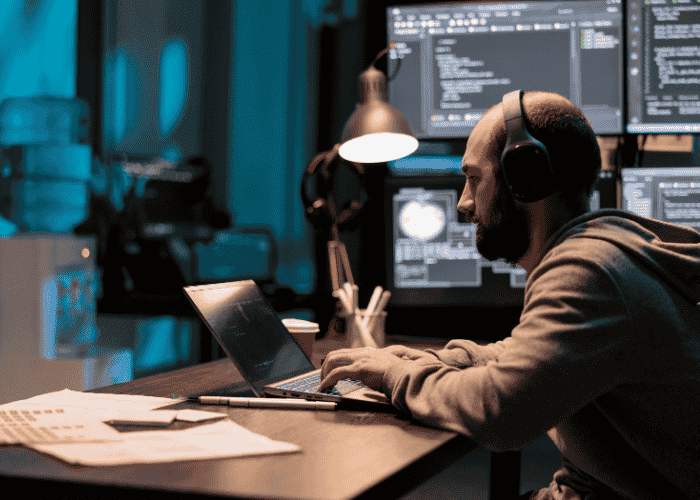 Professional working with relational databases, structured data, and secure data environments