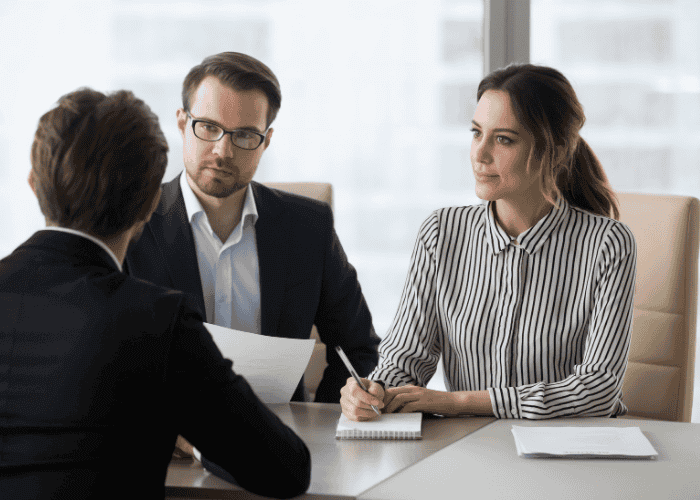 Global HR professionals working together 