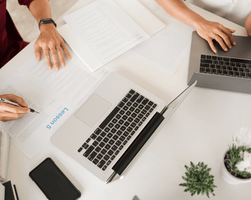 Person studying for the Praxis Principles of learning exam