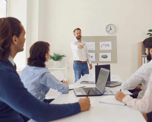 Students attending a Marketing class
