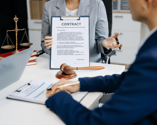 A person being offered a contract