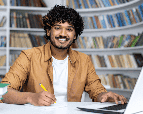 A person studying for the CLEP German Language exam