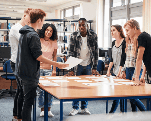 Sociology students in class