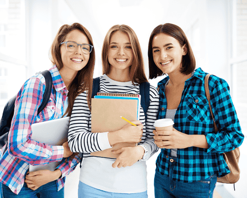 Microeconomics students in a class